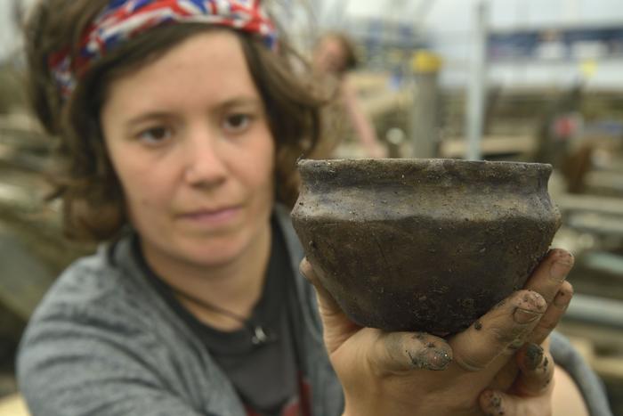Bronze Age pot from Must Farm site