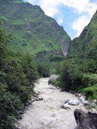 The Kali Gandaki, a tributary of the Ganga (Ganges) River, in Nepal