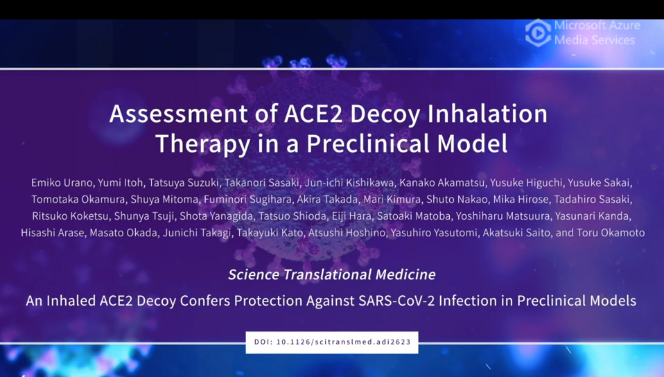 Inhaled Receptor Decoys: Efficacy Against SARS-CoV-2 in Monkey Preclinical Models