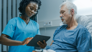 Nurse with patient