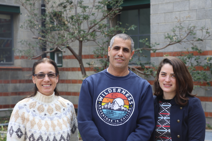 (Left to right): Dr. Yona Goldshmit, Prof. Tal Dvir and Lior Wertheim