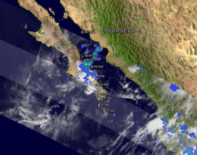 NASA TRMM Satellite Analyzes Trop. Depression Georgette's Rainfall