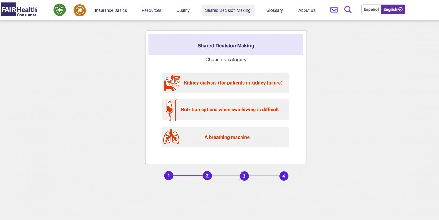 FAIR Health Shared Decision Making Consumer Tool