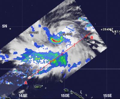 NASA's TRMM Satellite Captured Rainfall Rates Occurring within Tropical Storm Bopha on Nov. 29