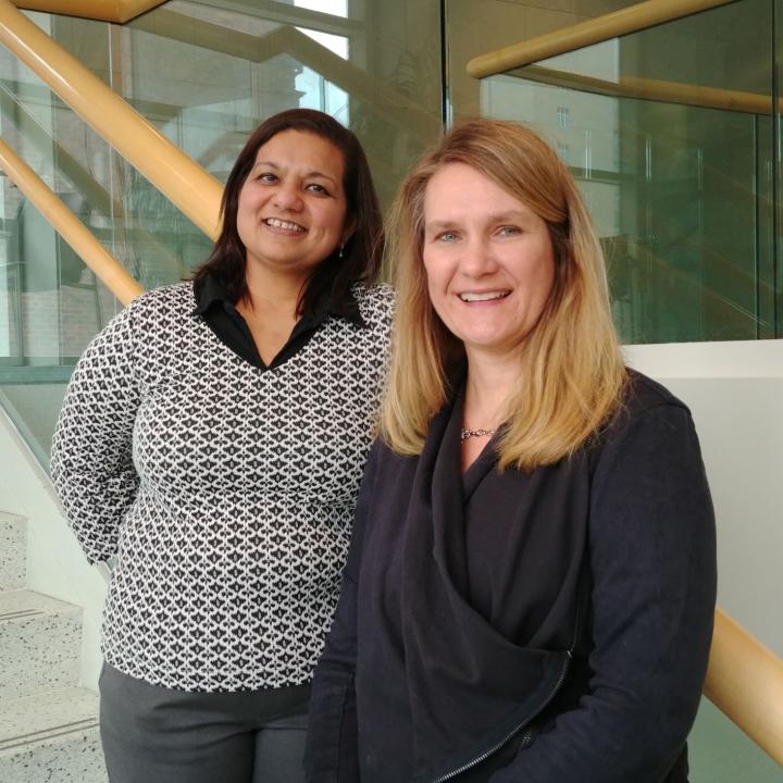 Sudha Iyengar, PhD, (Left) and Loretta Szczotka-Flynn OD, PhD (Right)