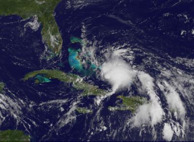 GOES-13 Captured a Visible Image of TD3 on July 22