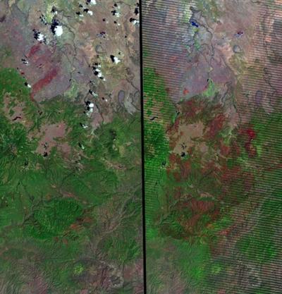 Landsat Images of the Wallow Fire