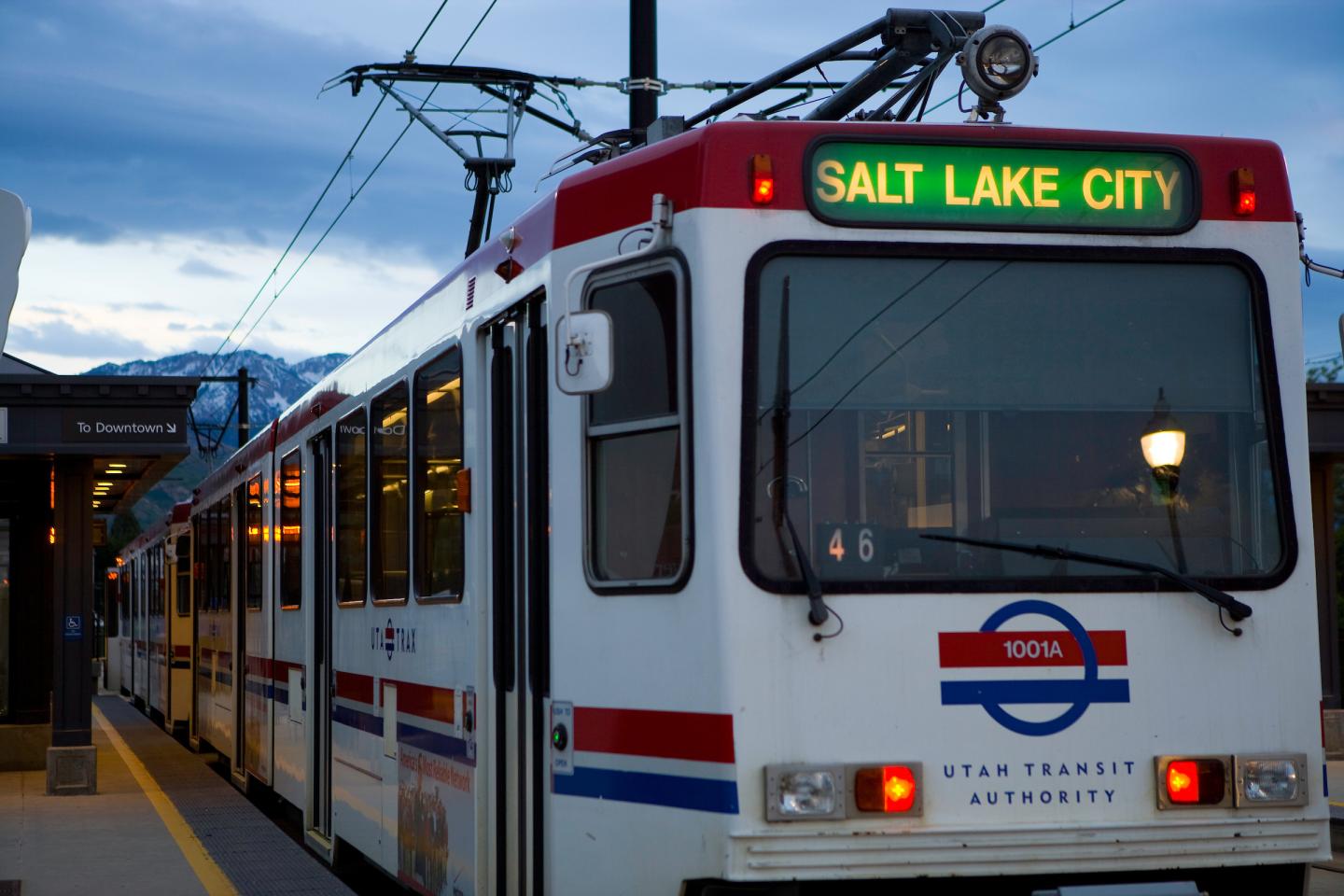 TRAX light rail train