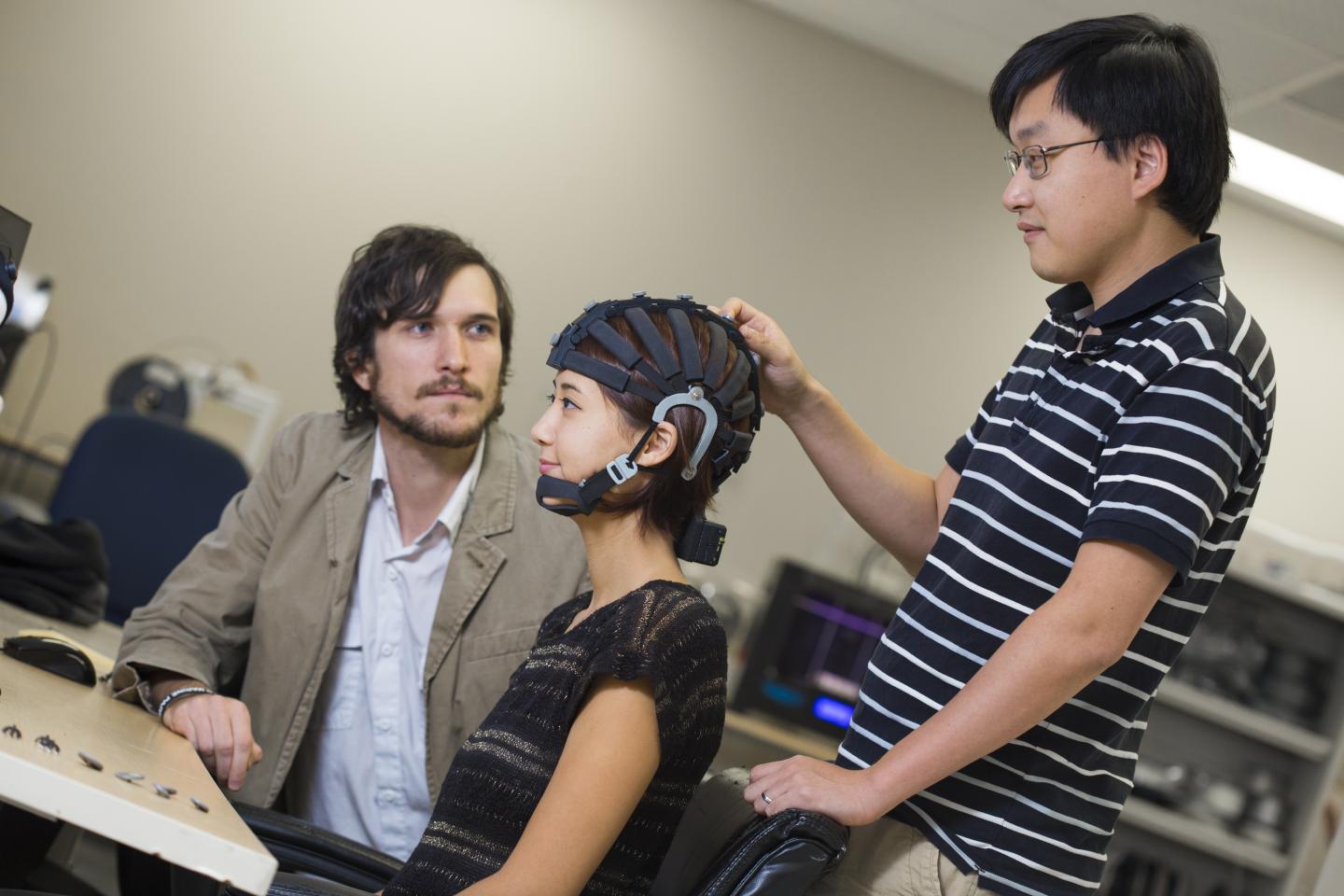 Researchers and Headset