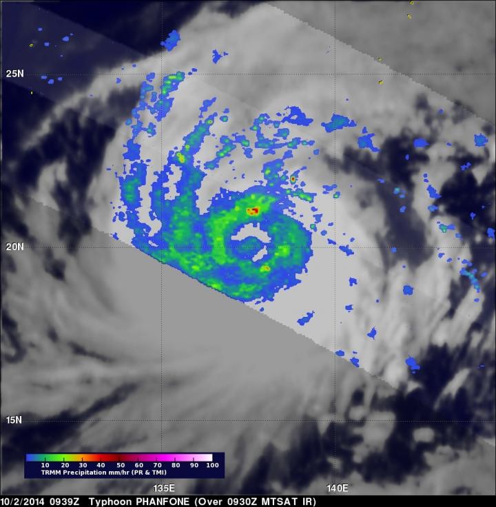 NASA's TRMM Satellite Passed Over Typhoon Phanfone