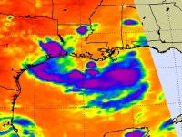 NASA AIRS Infrared Image of TD5's Clouds/Thunderstorms