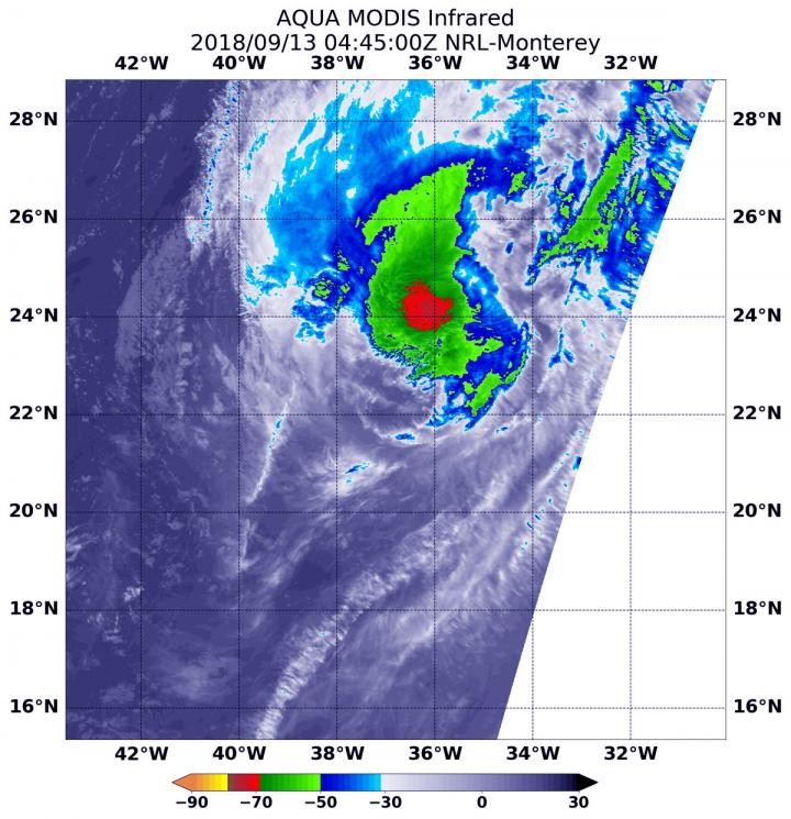 NASA sees Hurricane Helene decoupled by wind EurekAlert!