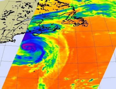 NASA's Aqua Satellite Sees Strong T-storms in Bill on Sunday