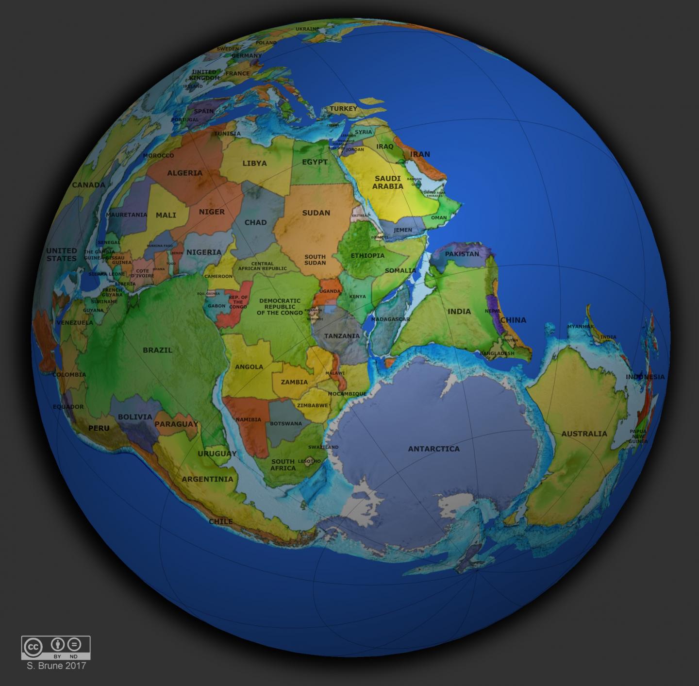 Fragmentation of the Supercontinent Pangea