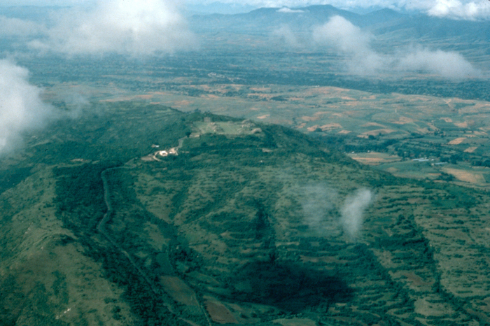 Monte Alban from plane