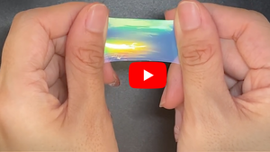 Gorgeous rainbow-colored, stretchy film for distinguishing sugars