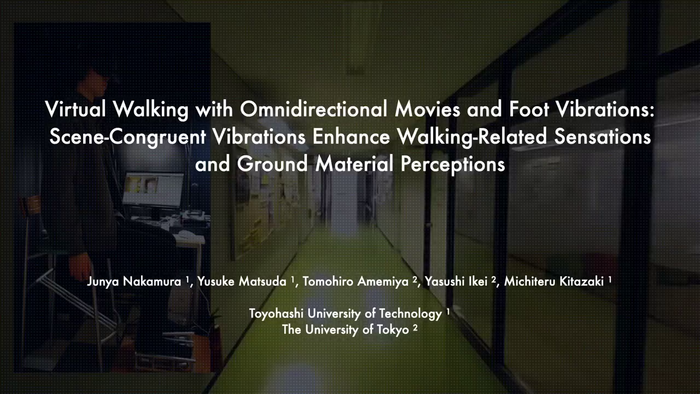 Movie demonstrating virtual walking