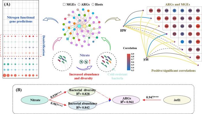 Nitrate increased the diversity and abundances of microbial community in water ecosystem of the western Qinghai Lake basin