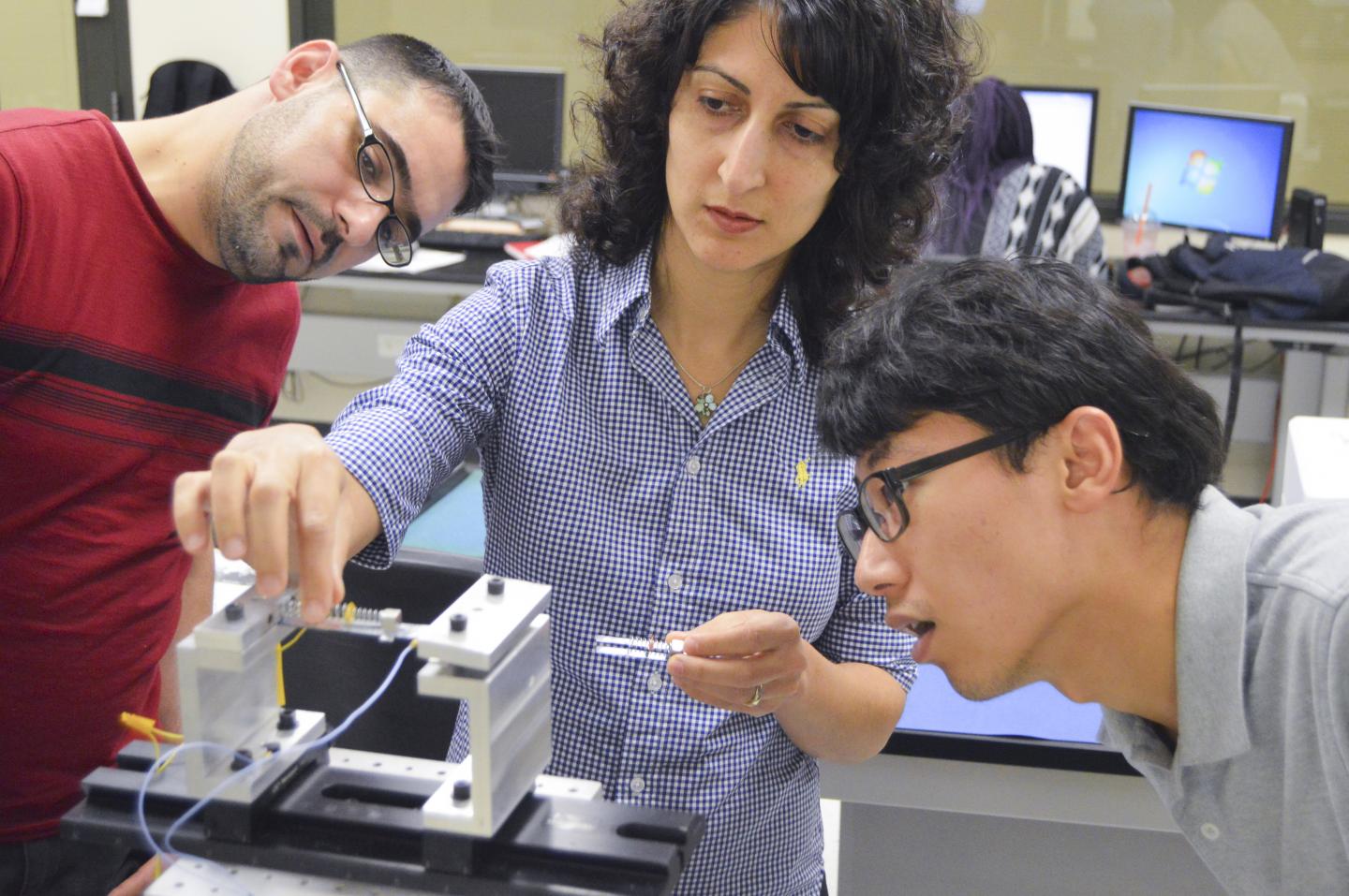 Sherry Towfighian and Binghamton Grad Students