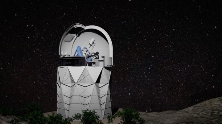 Rendering of Mayall Telescope and DESI