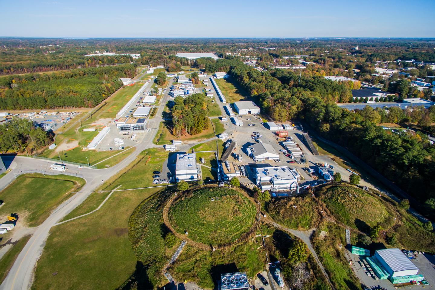 Aerial View of the Continuous Electron Beam Accelerator Facility at DOE's Jefferson Lab