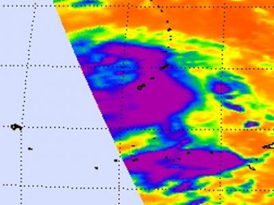 NASA Infrared Image of Tropical Storm Sanvu