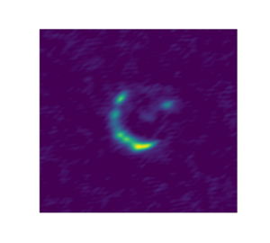 Image of the lensed galaxy acquired with the ALMA interferometer