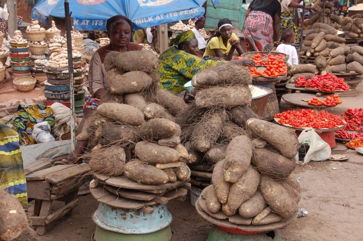 Yams for Sale in Market