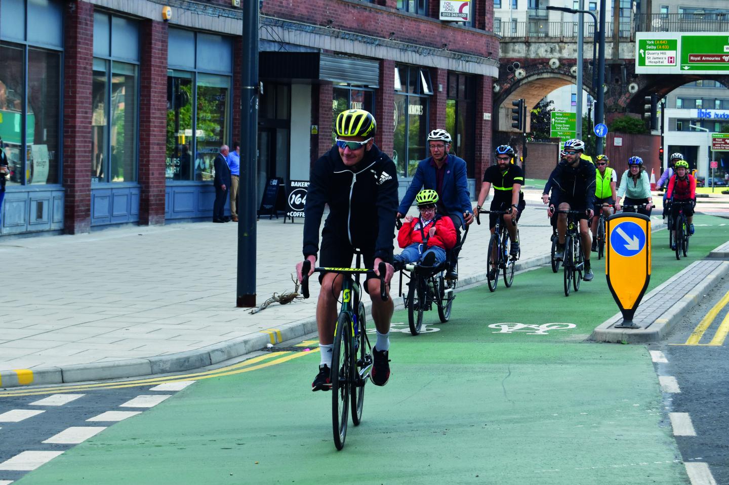 Alistair Brownlee on Leeds Cycle Path