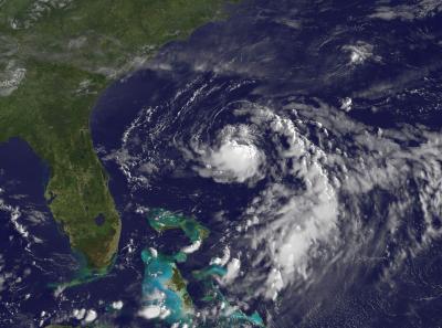 GOES-13 Visible Image of Bret on July 19