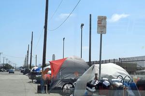 Homeless encampment in San Diego