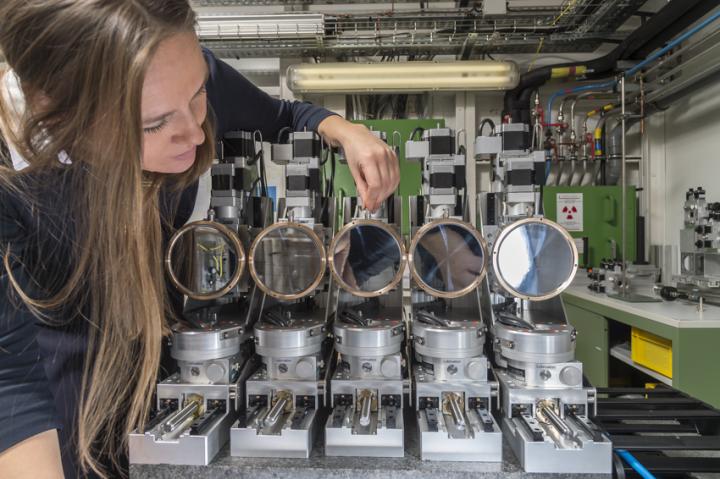 Kristina Kvashnina during the Experiments at the ESRF