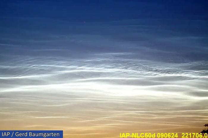 Noctilucent clouds above Kühlungsborn, Germany