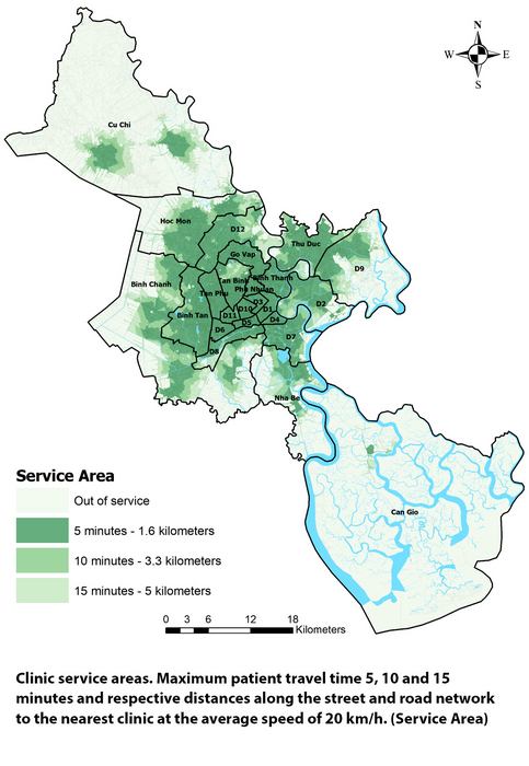 Clinic  service areas.