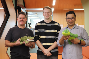 Professor Mark Hulett, lead author and PhD candidate Scott Williams, Dr Fung Lay