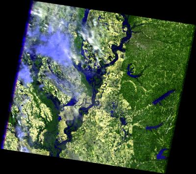 Landsat 5 Image of Memphis, Tenn., Post-flooding