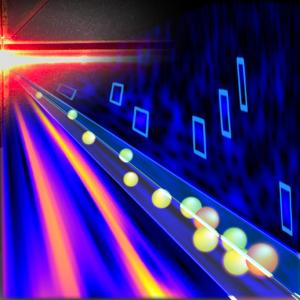 Conceptual illustration of double modulation technique for detecting particles in a microchannel