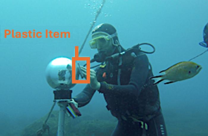 Divers can use plastic debris classification techniques to analyze underwater trash objects.