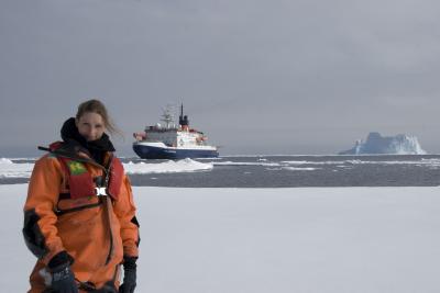 Ricarda at Antarctica