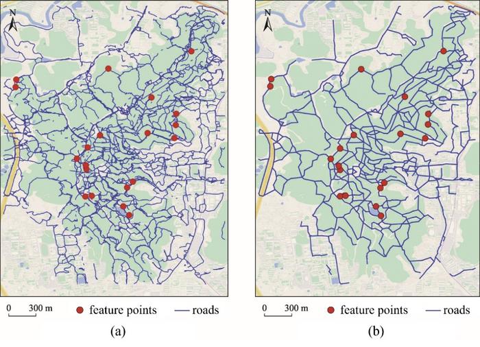 Comparison of road network positional accuracy between Ahmed’s method and the paper method.