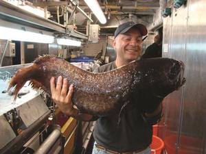 Dr. Tracey Sutton with Slickhead Fish