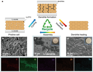 Utilization and recycling process for LLZTO solid electrolytes.