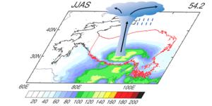 Spatial distribution of the number of IDCs per rainy season (Jun–Sep) averaged during 2001–2020