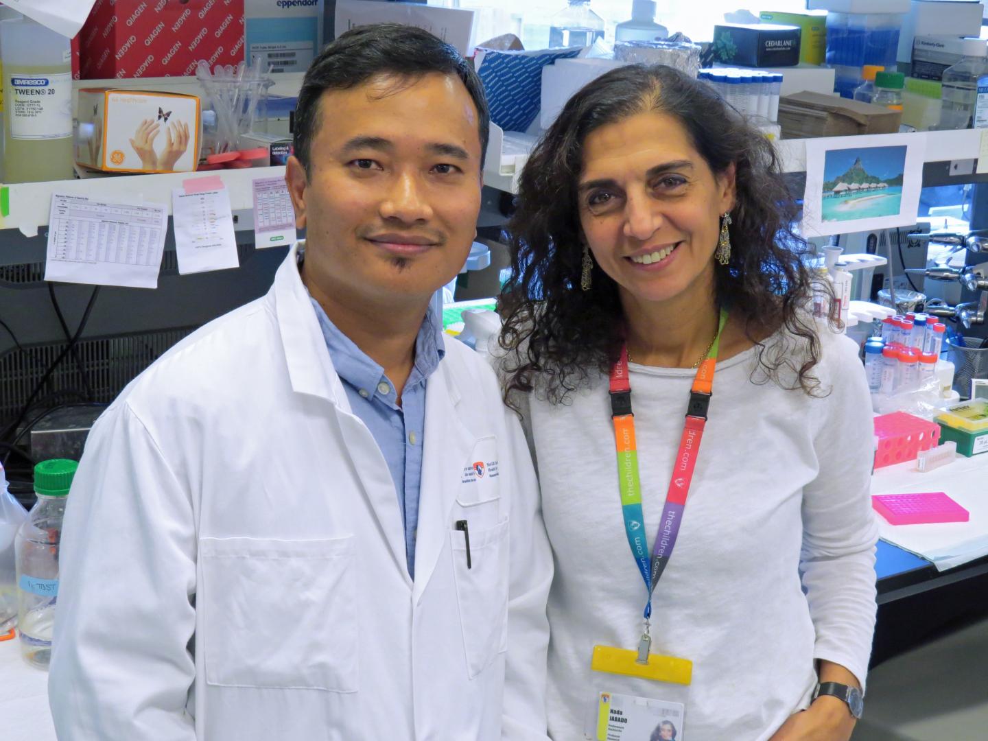 Tenzin Gayden (co-first author) and Nada Jabado (co-lead author)