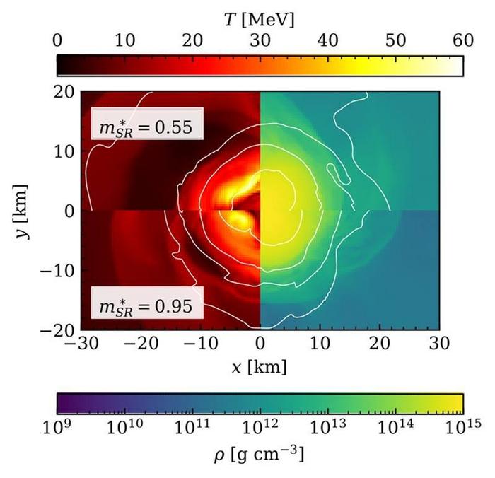 Uso de ondas gravitacionales para observar efectos térmicos en fusiones de estrellas de neutrones binarias