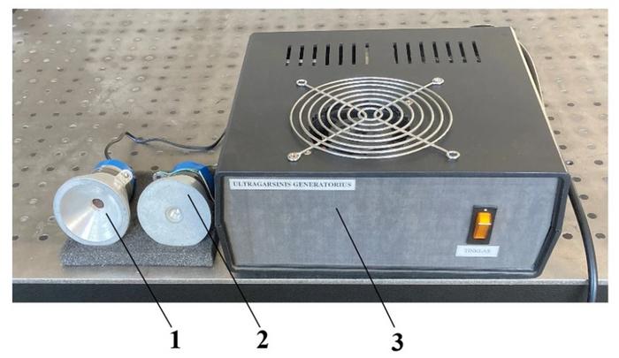 Low-frequency ultrasonic transducer created at KTU, Lithuania