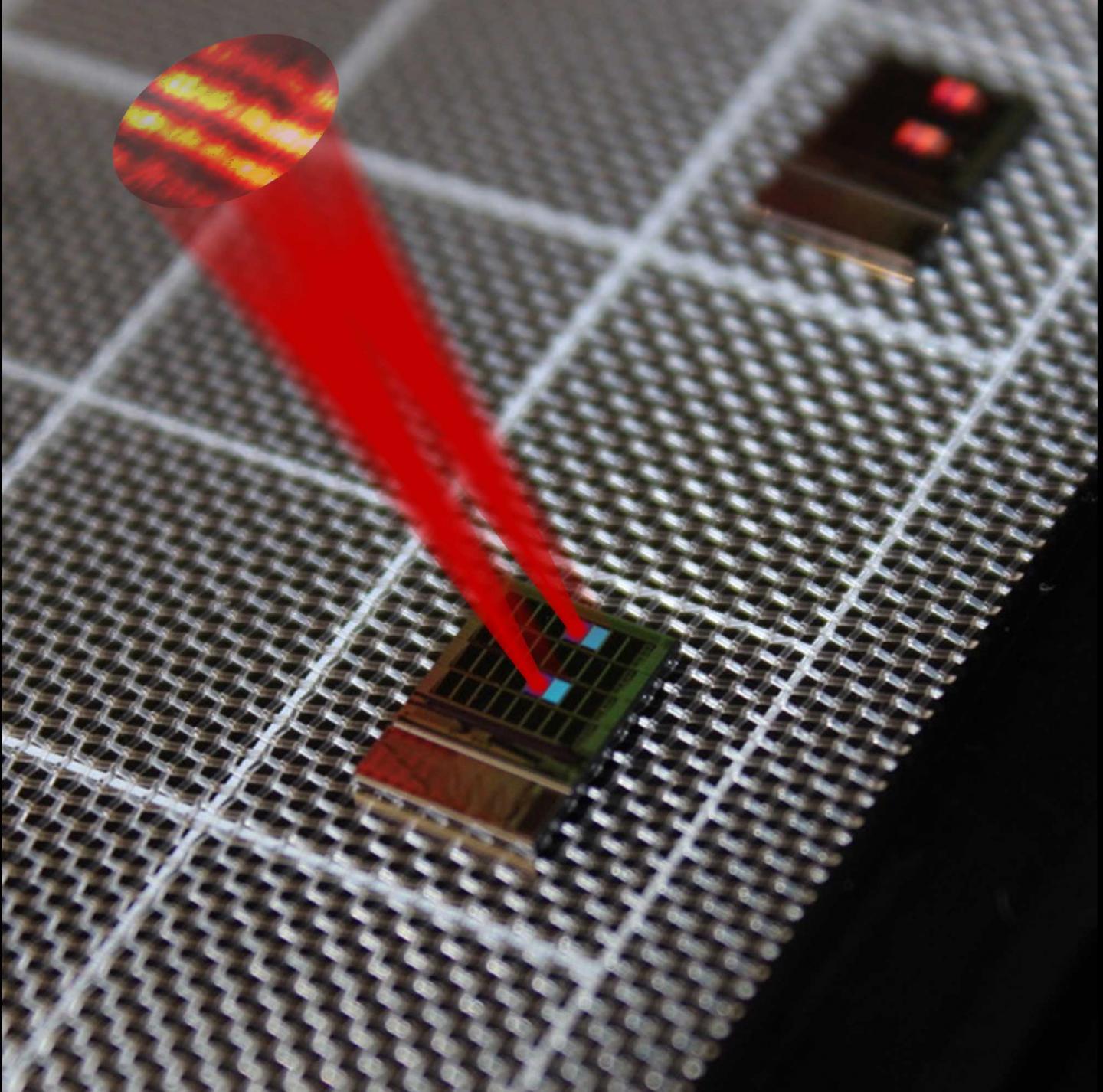 Silicon chip with a tiled array
