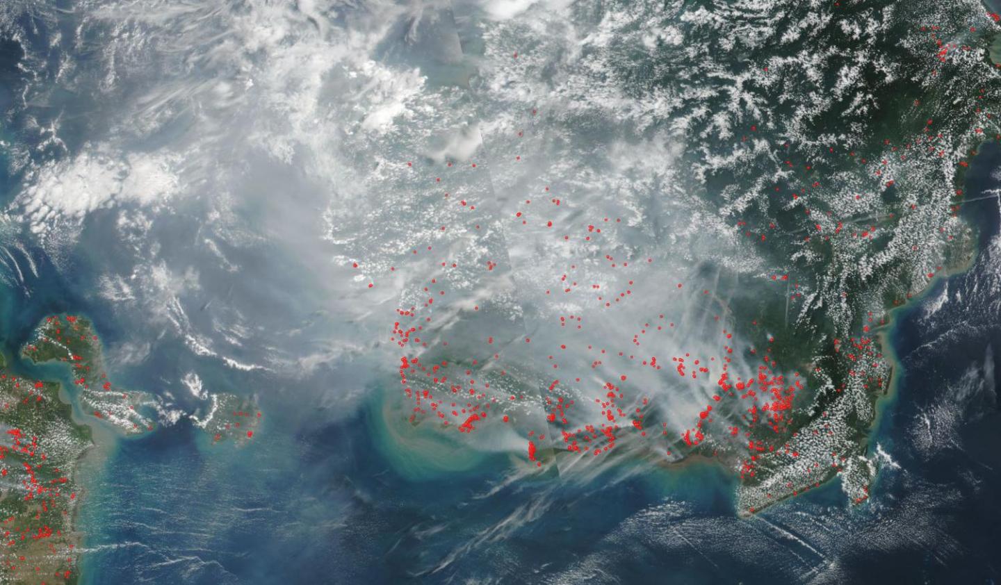 Indonesia's Bangka-Belitung Islands and Kalimantan On Fire