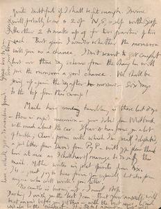 Final page of the final letter from George Mallory to Ruth Mallory, 27 May 1924
