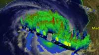 Cyclone Rusty in 3-D, Poised for Landfall